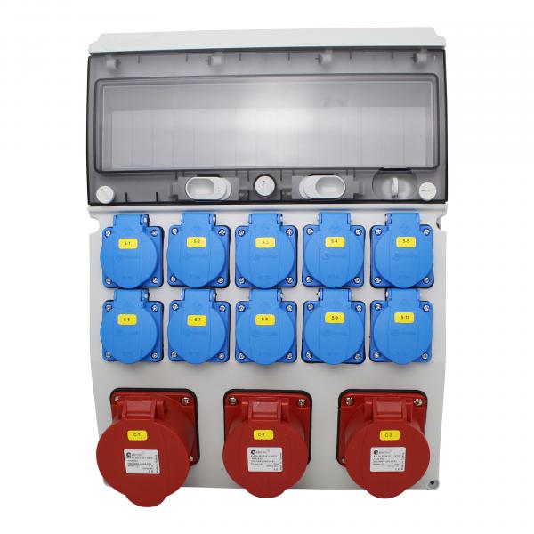 Stromverteiler (2x CEE 5P 16A + 1x CEE 5P 32A + 10x 230V/16A)